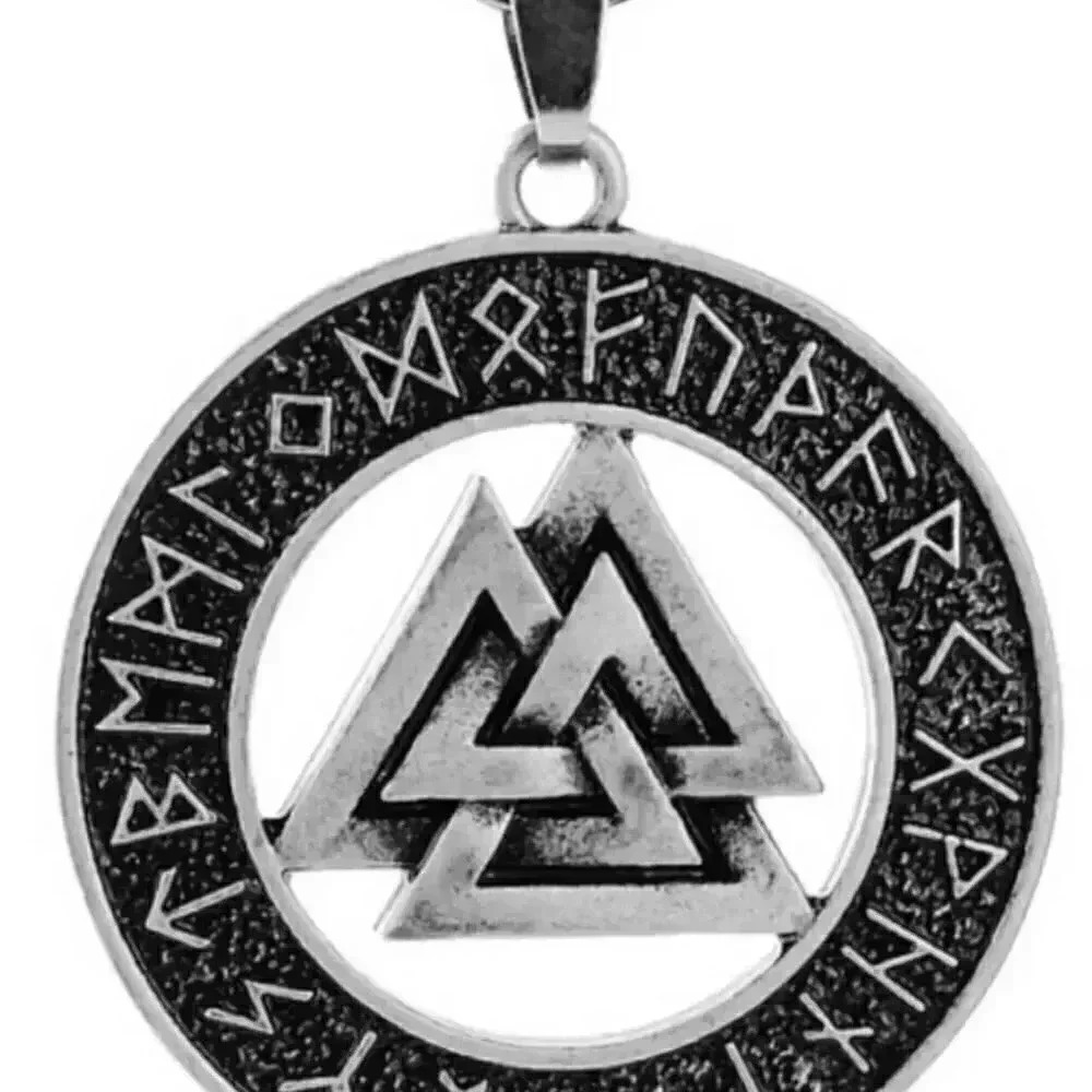 Viking Norse Walnut Silver Necklace